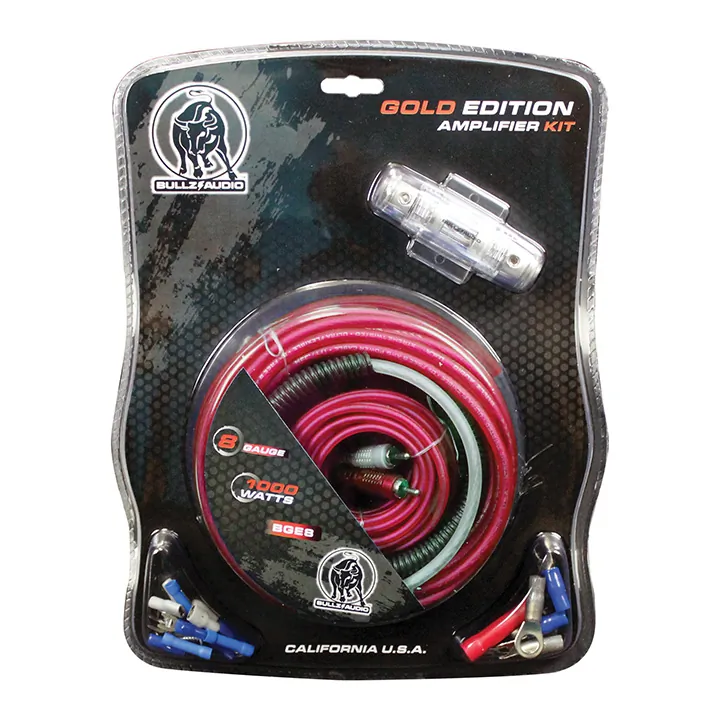 Xscorpion BGE8RP — 8 Gauge Amplifier Wiring Kit by BullzAudioRed