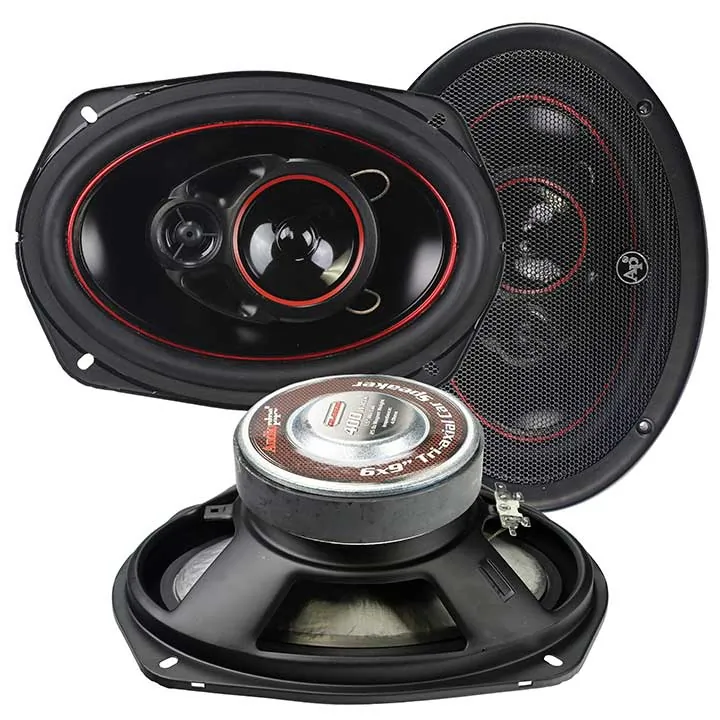 Audiopipe CSL6923R - AUDIOPIPE Redline 6x9 3-Way Car Speakers - 400 Watt Power