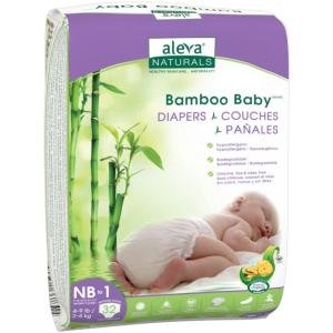 ALEVA NATURALS 37842 - BAMBOO BABY DIAPERS SIZE NB