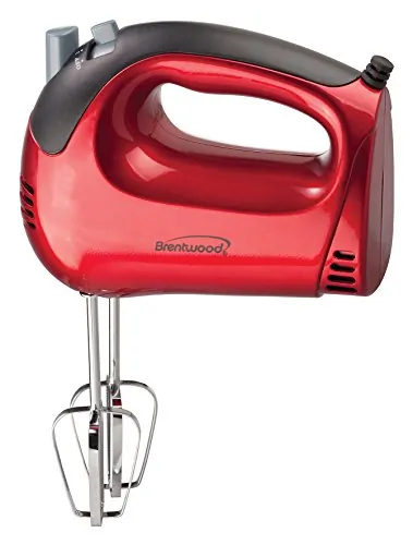 Brentwood HM-46 — Brentwood 5-Speed Hand Mixer in Red