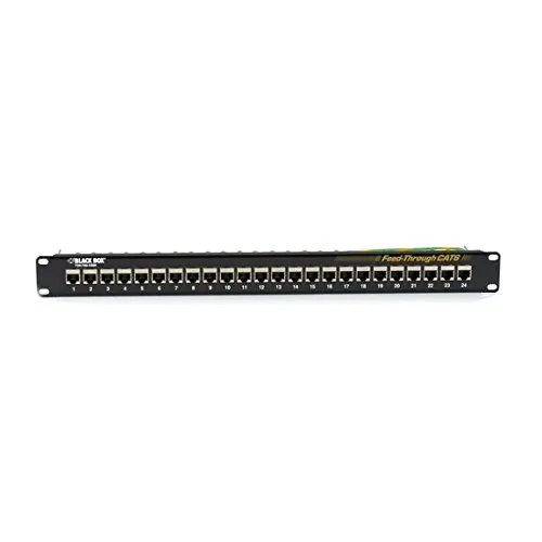 BLACK BOX CORPORATION JPM814A — CAT6 FEED-THROUGH PATCH PANEL - 1U, SHIELDED, 24-PORT