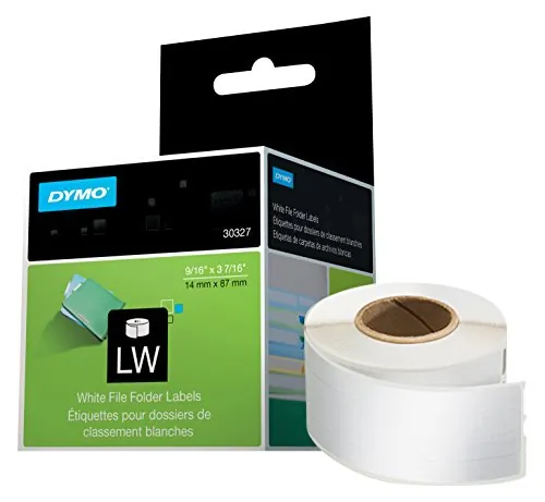 DYMO 30327 — WHITE 1-UP FILE FOLDER LABELS