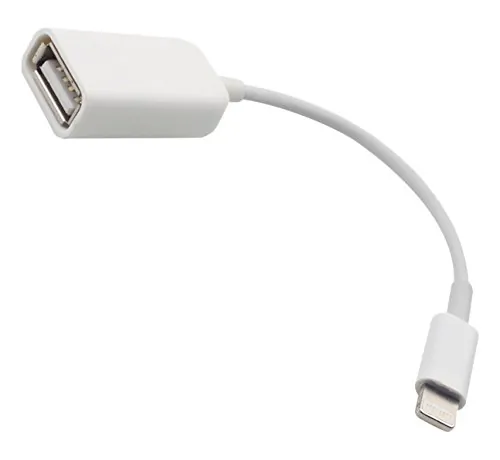 4XEM 4XLIGHTNINGUSBF — 6 Inch 8 Pin Lightning Male to Female Extension Cable