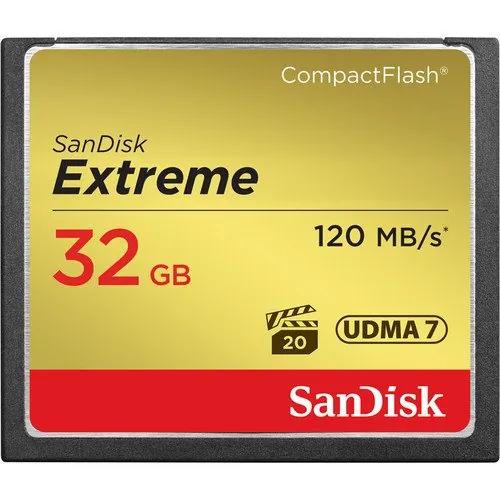 Western Digital SDCFXS-032G-A46 — SANDISK, EXTREME, COMPACTFLASH, 32GB, CF 120 MBPS READ, 60 MBPS WRITE