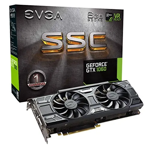 EVGA 06G-P4-6267-KR - GEFORCE GTX 1060 SSC GAMING     ACX3.0 PCIE 6GB GDDR5 5PORT 