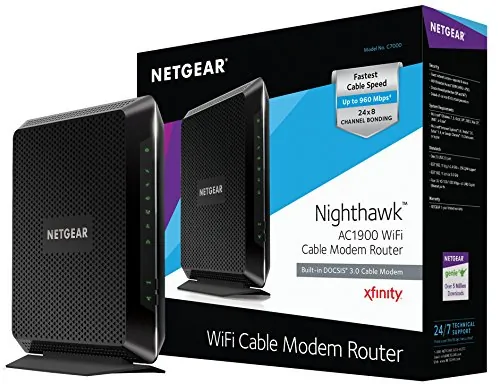 NETGEAR C7000-100NAS — Netgear NET-C7000-100NAS Ac1900 Wifi Cable Modem Router