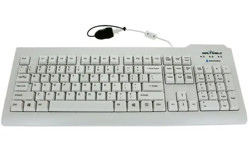 SEAL SHIELD SSWKSV207G — SILVER SEAL MEDICAL GRADE KEYBOARD BACKLIT- QUICK CONNECT DISHWASHER SAFE & ANTI