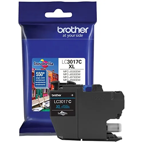 Brother LC3017C — HIGH YIELD XL CYAN INK CARTRIDGE, INTELLIGENTLY ENGINEERED TO WORK IN SEAMLESS U