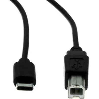 ROCSTOR Y10C141-B1 — PREMIUM USB-C TO USB-B CABLE M/M 3FT (1M) - USB 2.0 - FOR PRINTER, SCANNER, HARD