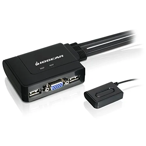 IOGear GCS22U — GCS22U - 2-PORT USB KVM SWITCH WITH CABLES AND REMOTE - MAX RESOLUTION: 2048 X 1