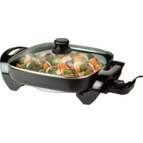 Brentwood SK-65 — Brentwood 12 in. Electric Skillet with Glass Lid in Black