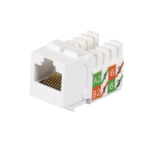 BLACK BOX CORPORATION FMT639-R3-25PAK — GIGATRUE2 CAT6 JACKS, UNIVERSAL WIRING, COMPONENT LEVEL, 25 PACK, WHITE