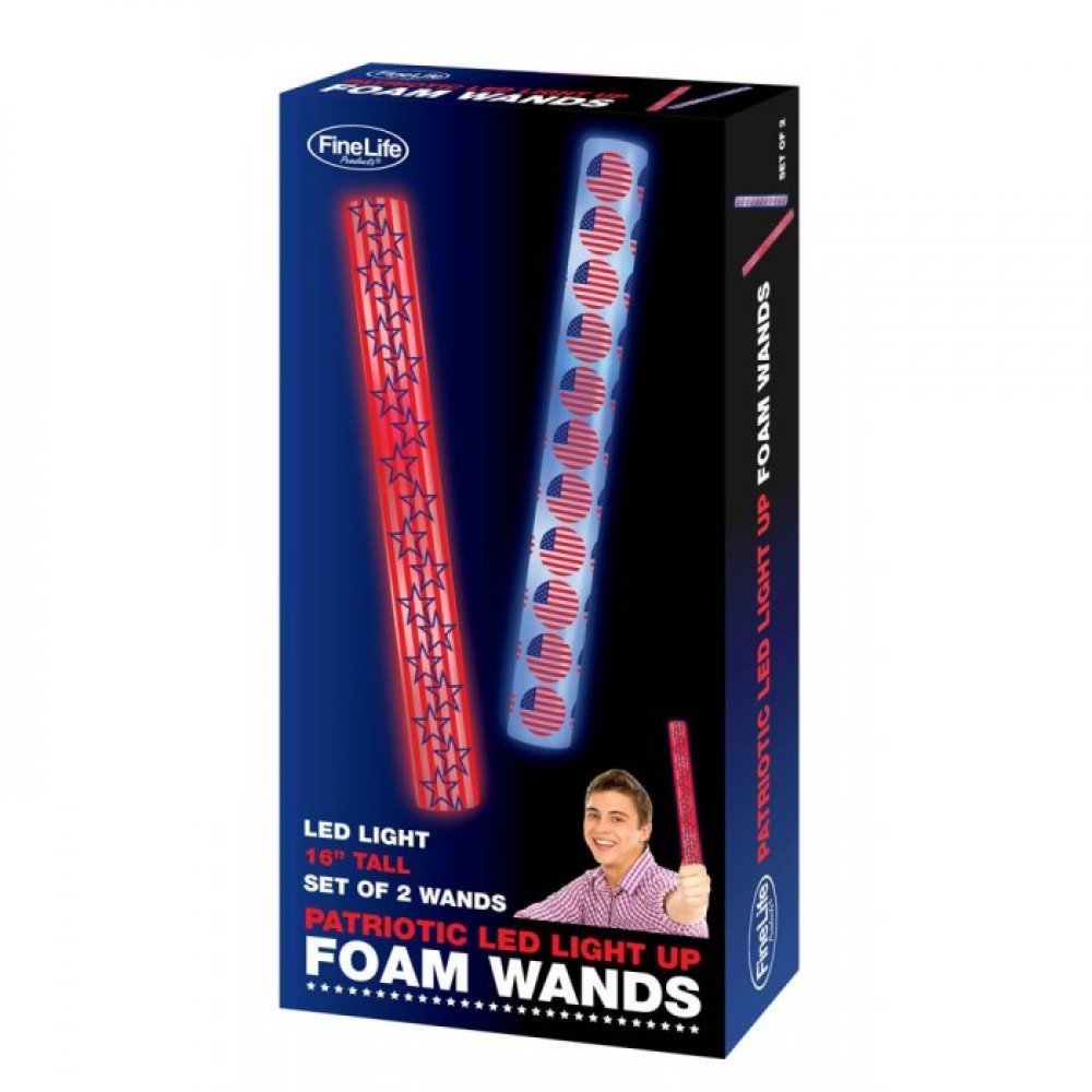 Home Locomotion 12010896 - Patriotic Light Up Foam Baton Set Of 2