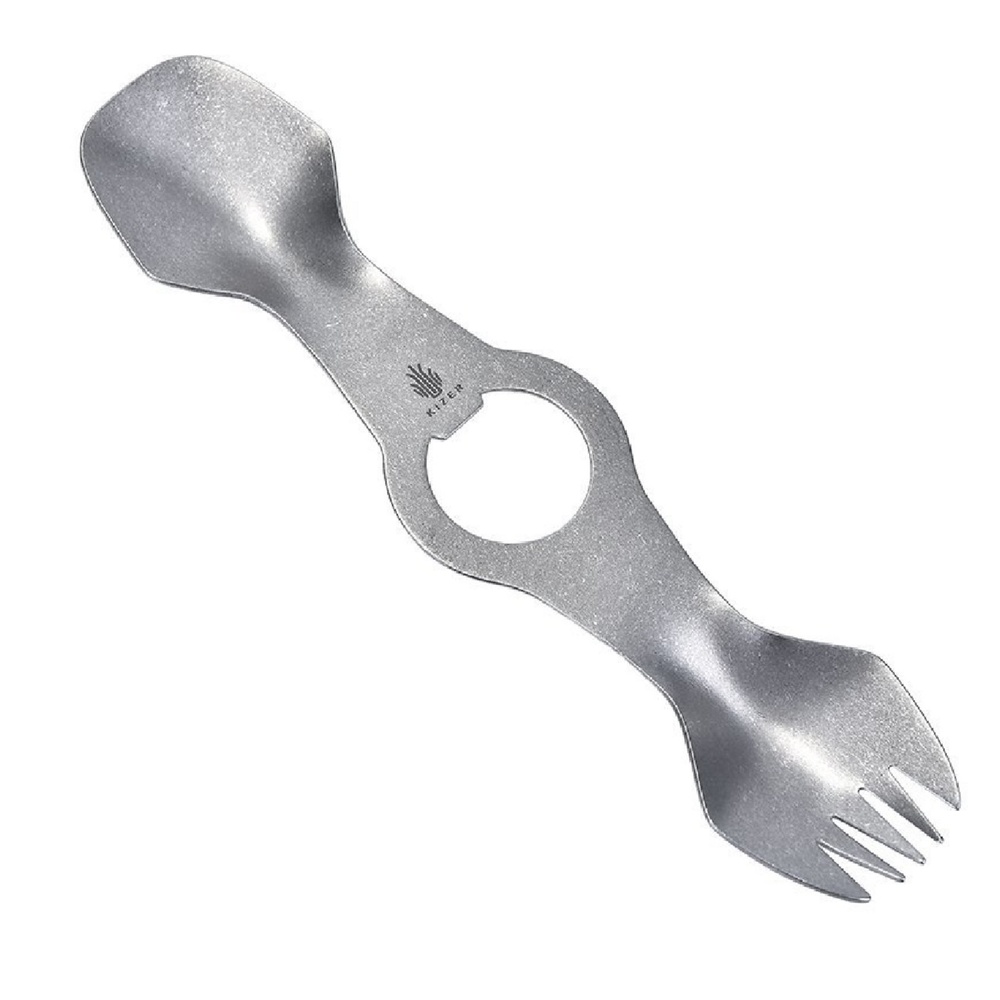 Kizer Cutlery T307 - Kizer Titanium Spork T307 3.85 in Overall Length