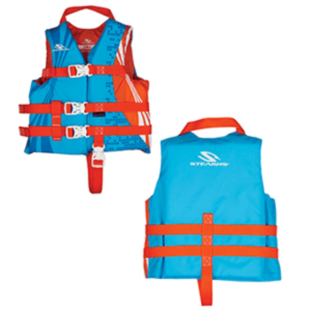 Stearns 2000029257 - Stearns Child Antimicrobial Nylon Life Vest - 30-50lbs - Wav