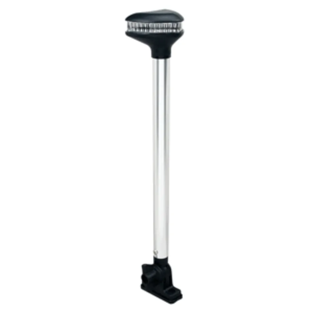 Perko 1639DP0CHR — Perko Stealth Series - L.E.D. Fold Down White All-Round Light - Vertical Mount - 13-3/8"