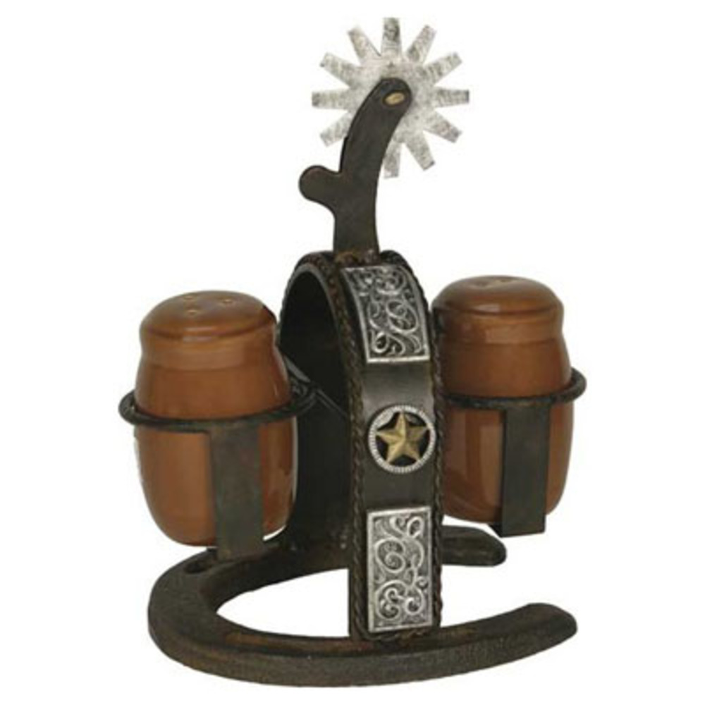 Rivers Edge 1094 - Rivers Edge Cast Iron Spur Salt and Pepper Shaker 1094