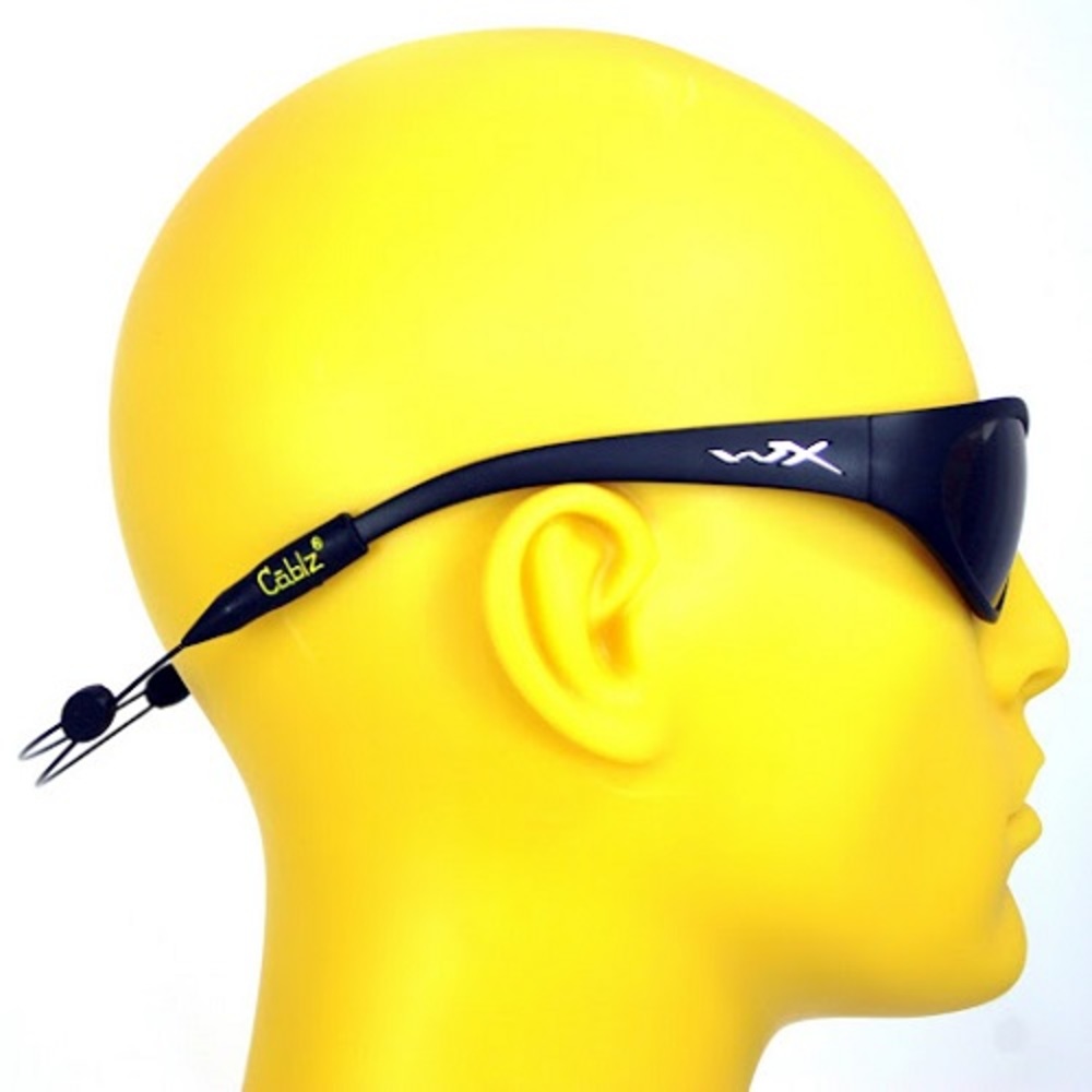 Cablz ZipzXLB14 - Cablz Zipz XL Adjustable Sunglasses Holder Black 14in