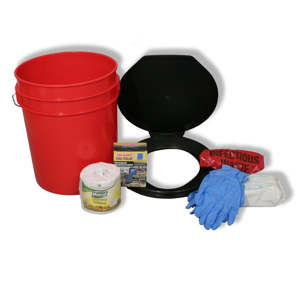 Ready America 71640 - Ready America Lockdown Toilet Bucket Kit - 1-4 Person