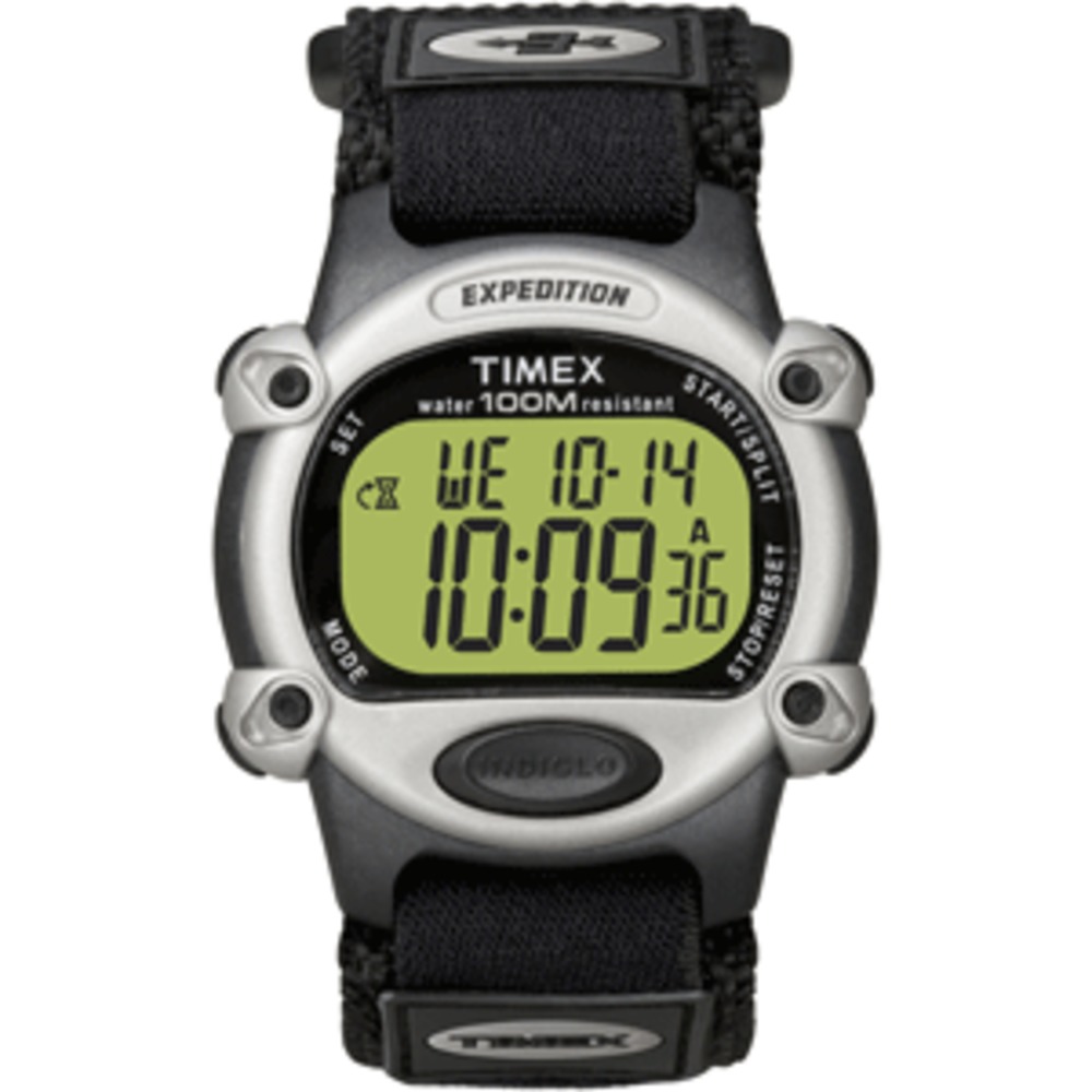 Timex T48061 - Timex Expedition Mens Chrono Alarm Timer SilverBlack