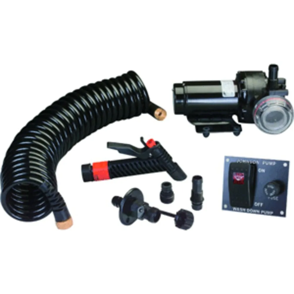 Johnson Pump 64534 — Johnson Pump Aqua Jet 5.2 GPH Washdown Pump Kit w/Hose - 12V