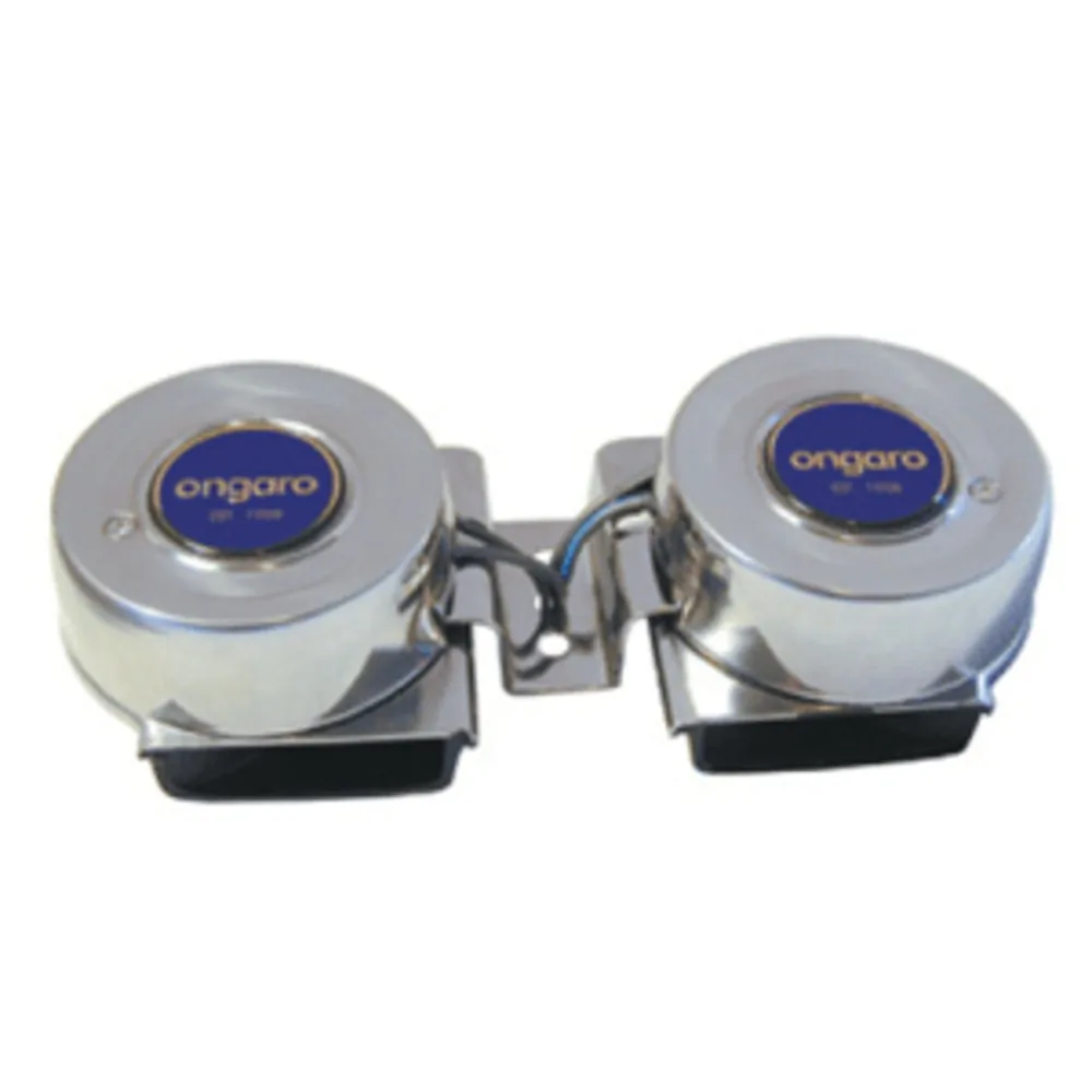 Schmitt & Ongaro Marine 10002 — Schmitt & Ongaro All-Stainless Mini Compact Twin Horn - 12V