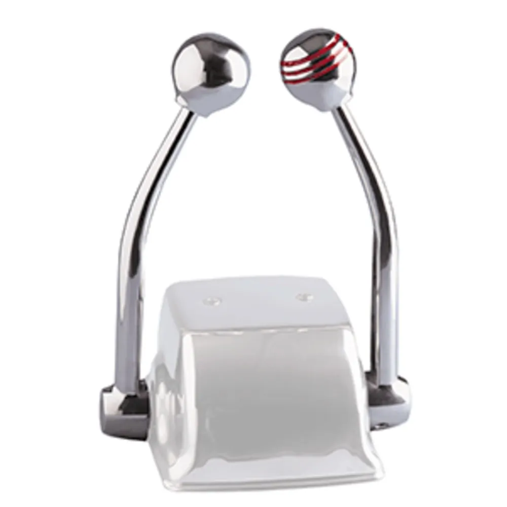 Schmitt & Ongaro Marine 50050 — Schmitt & Ongaro Standard Control Arm Set w/Red Throttle Knob & Plain Shift Knob - Includes Arms and Knobs Only