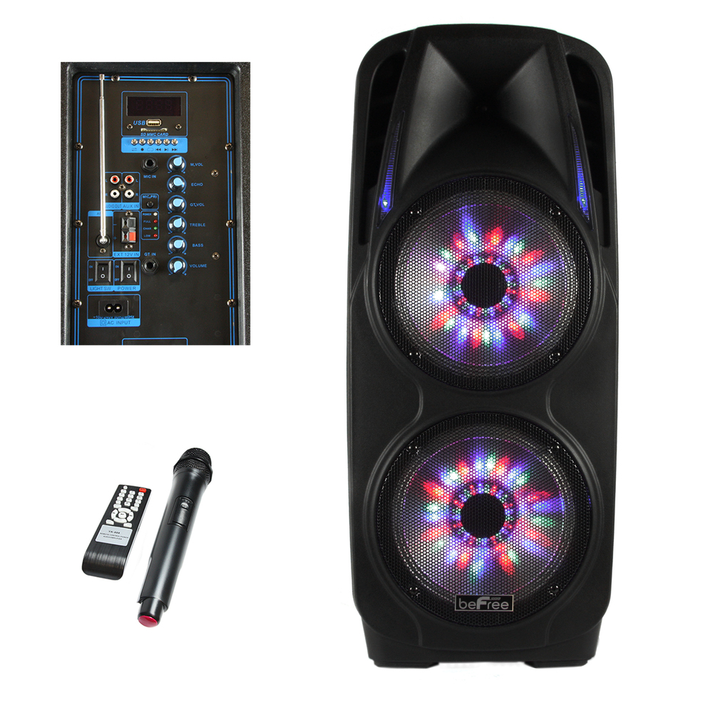 BeFree BFS-7900-RB - beFree Sound 2x10 Inch Woofer Portable Bluetooth Powered PA 