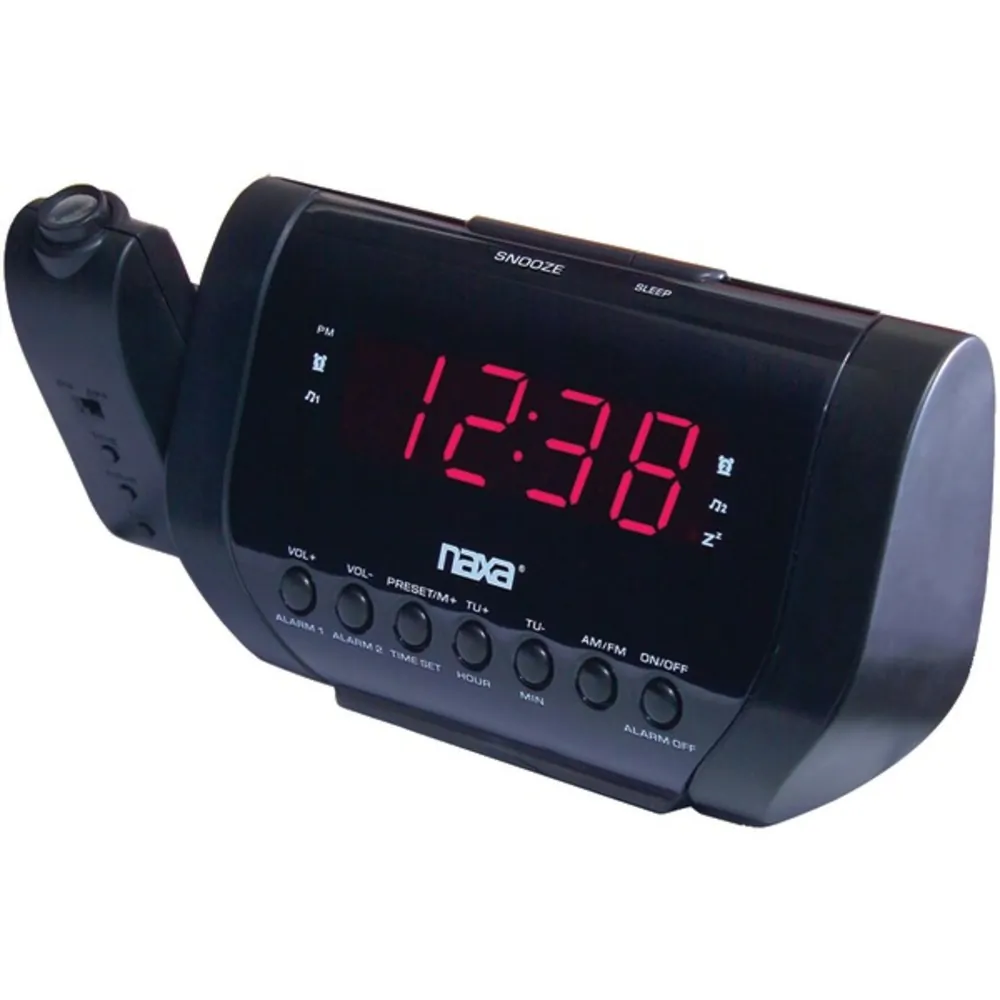 NAXA ELECTRONICS NRC-173 — Naxa NRC-173 Projection Dual Alarm Clock Radio