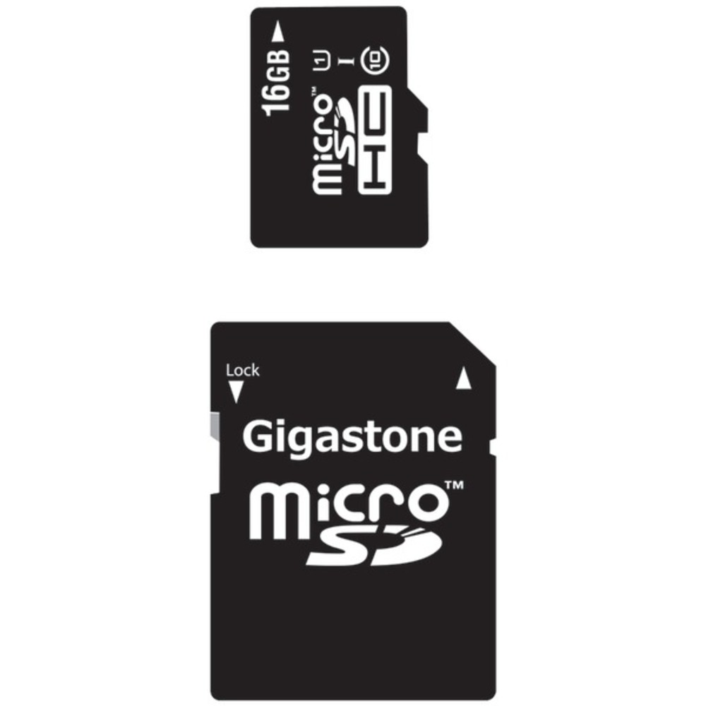 GIGASTONE RA33041 - Gigastone Class 10 Uhs-1 Microsdhc Card &amp; Sd Adapter(16g