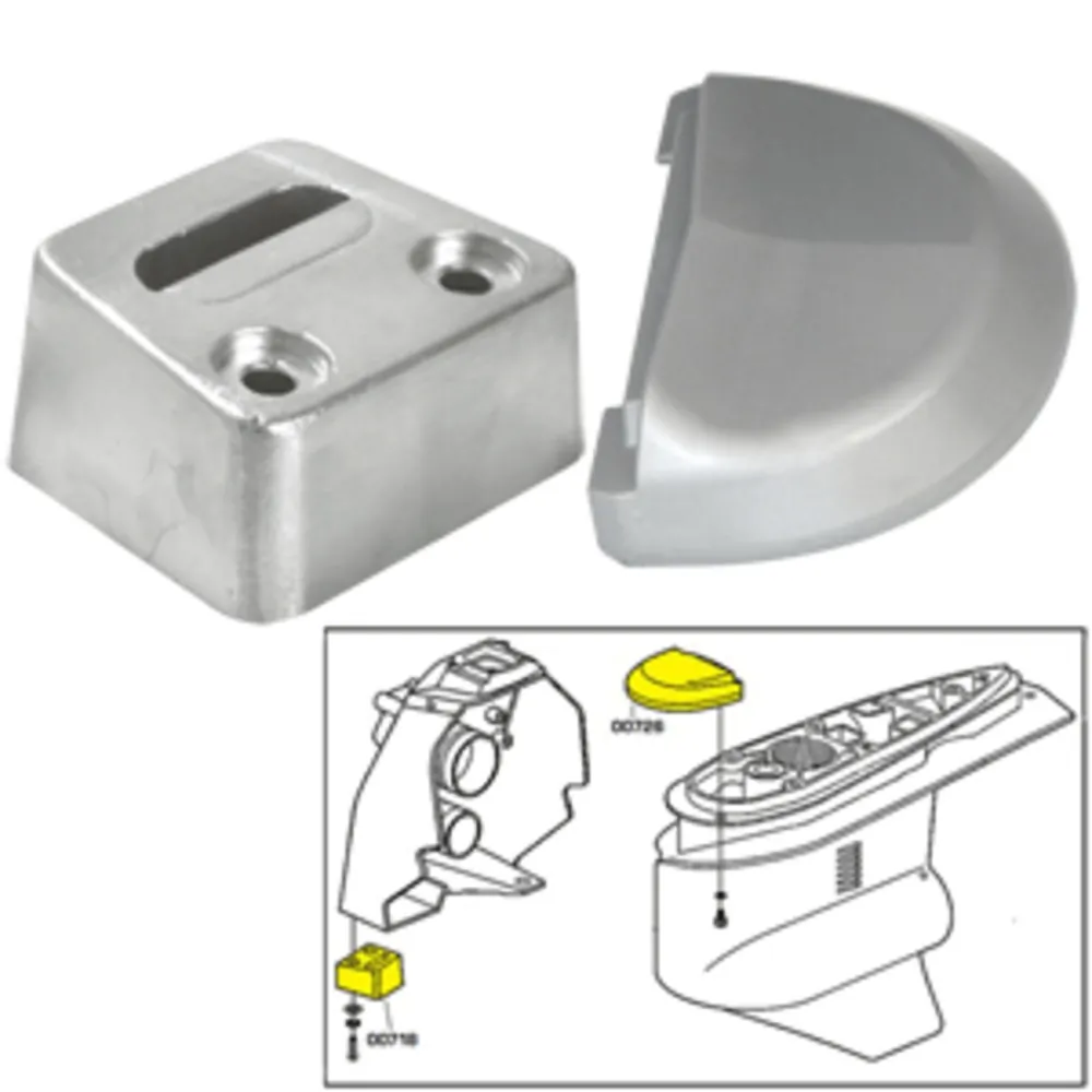 Tecnoseal 20708AL — Tecnoseal Anode Kit w/Hardware - Volvo SX - Aluminum
