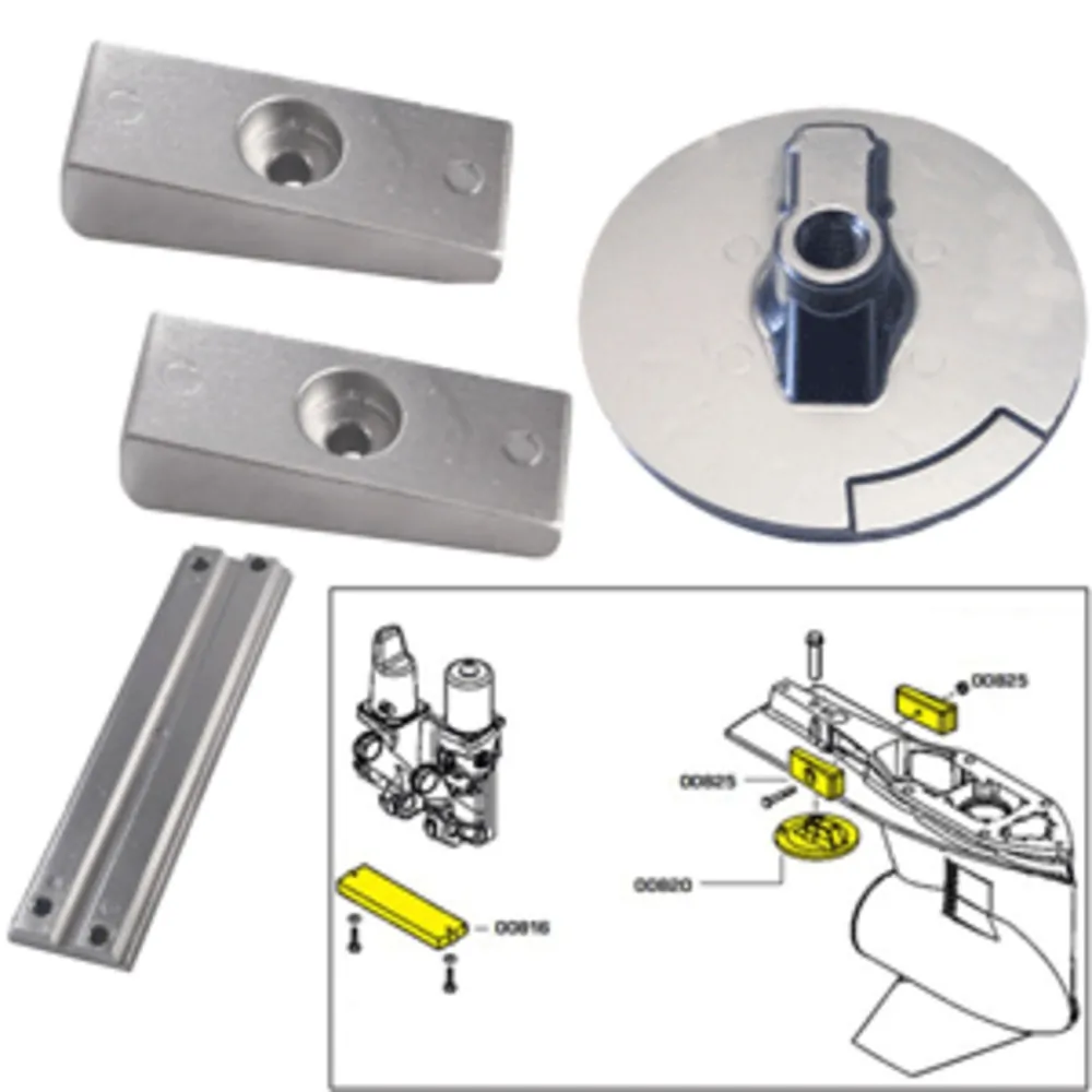 Tecnoseal 20814 — Tecnoseal Anode Kit w/Hardware - Mercury Verado 4 - Zinc