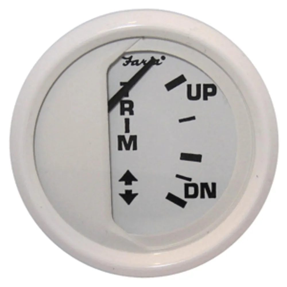 Faria Beede Instruments 13122 — Faria Dress White 2" Trim Gauge (Mercury / Mariner / Mercruiser / Volvo DP / Yamaha '01 and newer)