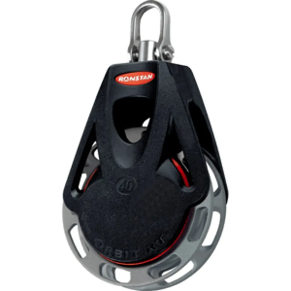 Ronstan RF46100 — Ronstan Series 40 Ratchet Orbit Block - Single - Auto - Swivel Shackle Head