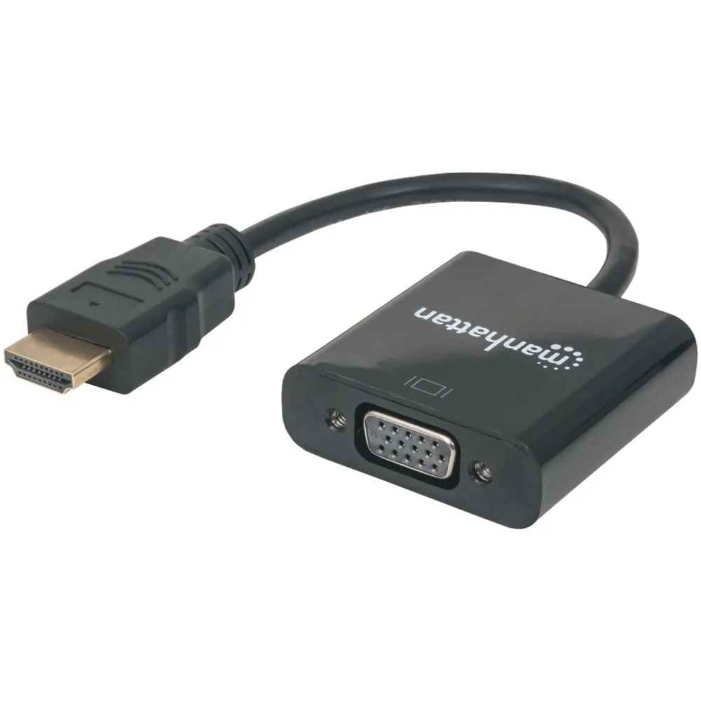 Manhattan 151467 — HDMI MALE TO VGA FEMALE, BLACK