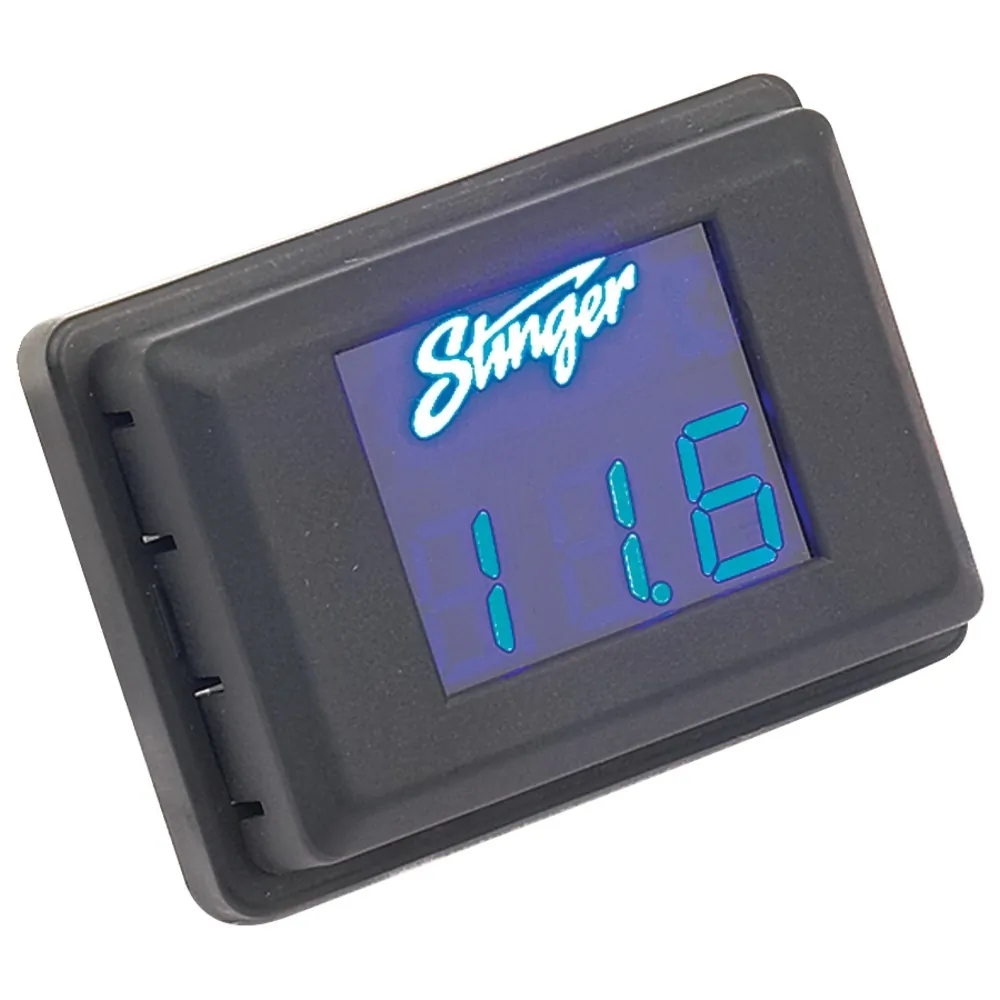 STINGER SVMB — Stinger Blue Digital Voltage Meter for Car Audio Systems