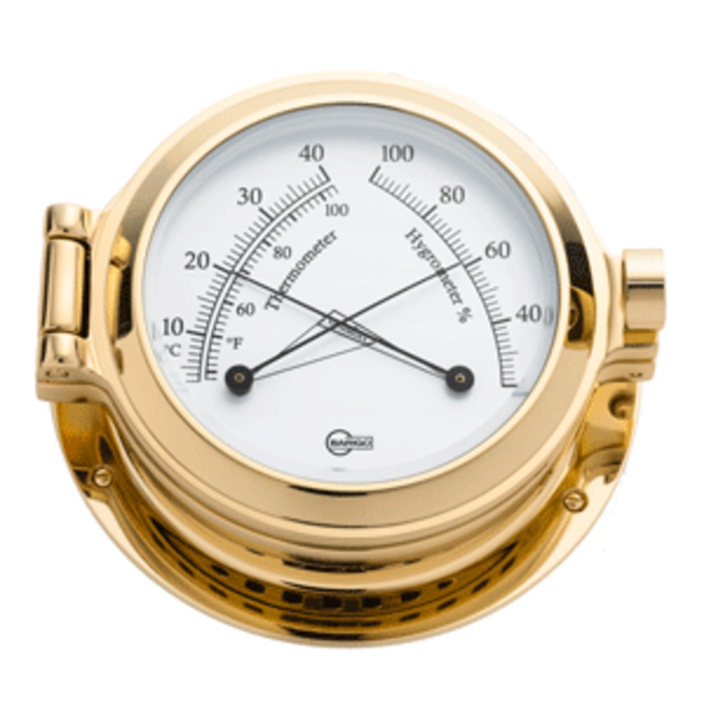 BARIGO 1330MS - BARIGO Poseidon Series Porthole Ships Comfortmeter - Brass H