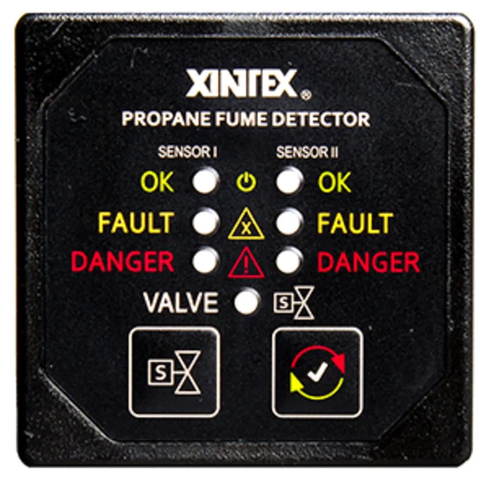 Fireboy-Xintex P-2BS-R — Fireboy-Xintex Propane System with 2 Sensors & Valve - Square Black Bezel Display