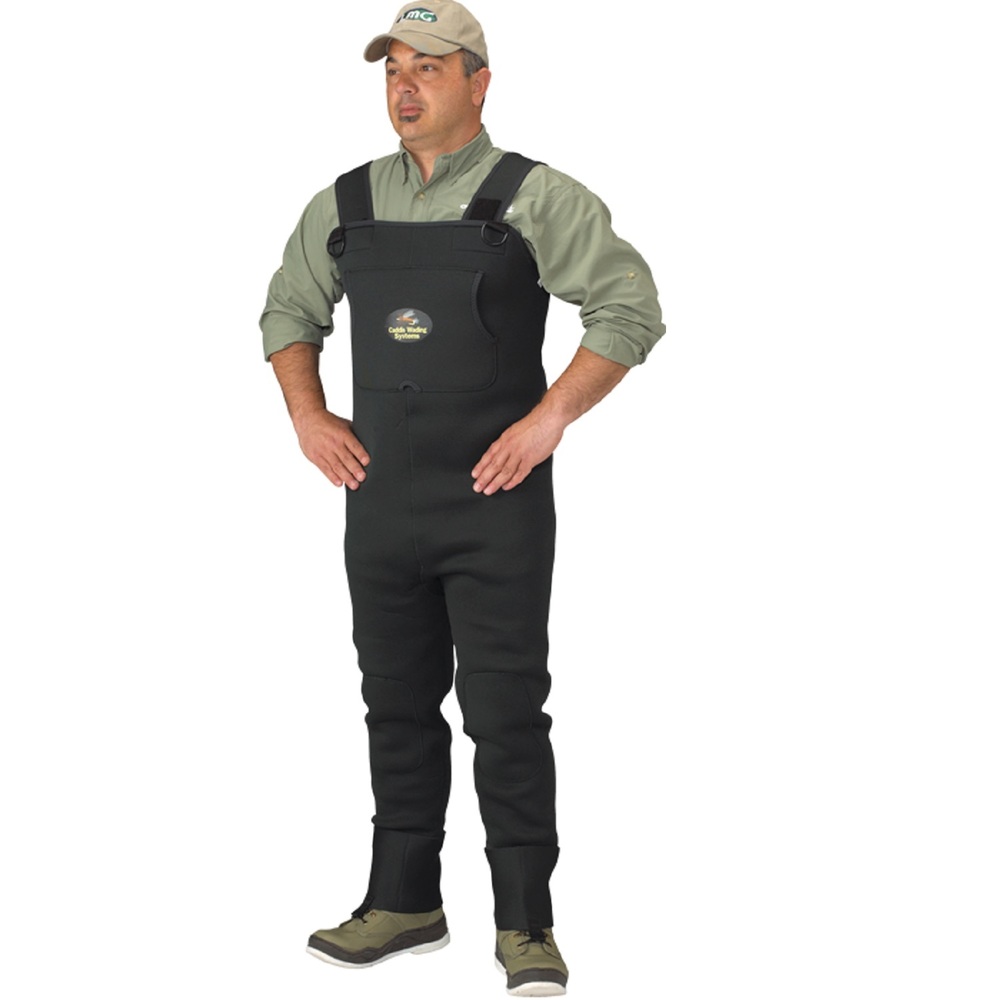 Caddis Wading Systems CA5901W-M - Caddis Mens Neoprene Stockingfoot Waders - Medium Green