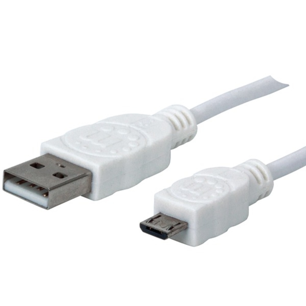 Manhattan 323987 - 3.3 FT USB 2.0 CBL AM-MICRO BM WHT