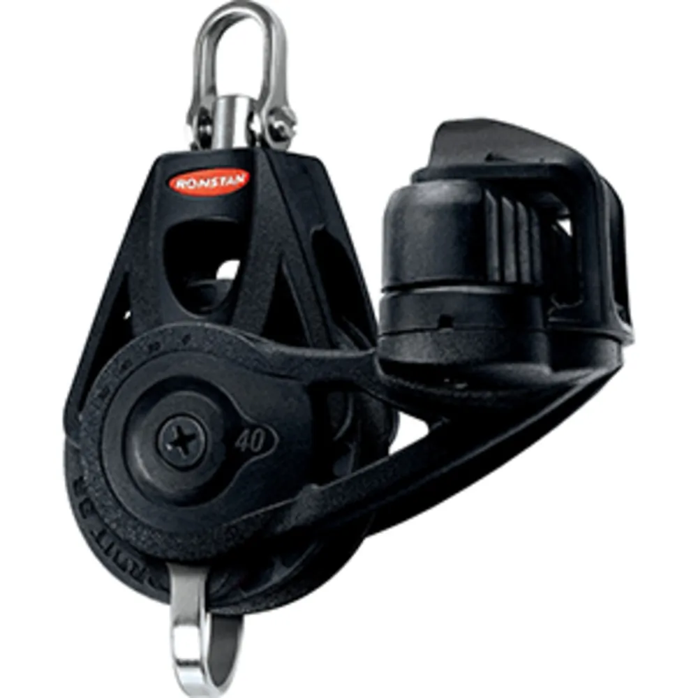 Ronstan RF45130 — Ronstan Series 40 Ball Bearing Orbit Block - Single - Becket - Cleat - Swivel Head