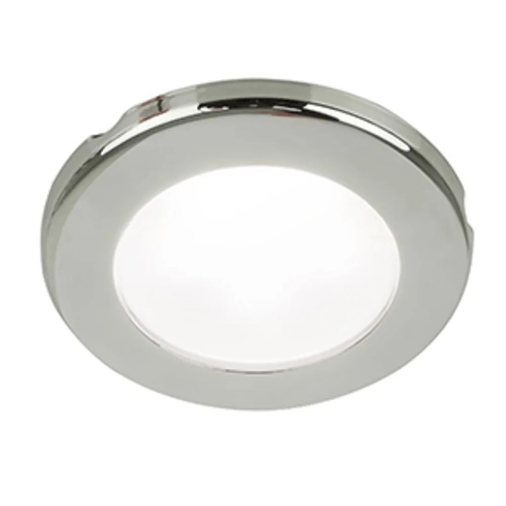 Hella Marine 958110021 — Hella Marine EuroLED 75 3" Round Screw Mount Down Light - White LED - Stainless Steel Rim - 12V