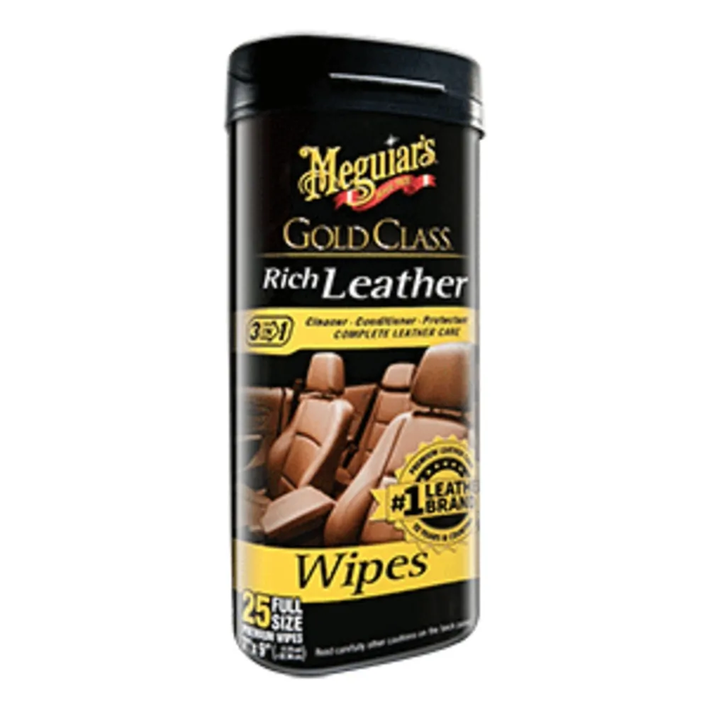 Meguiars G10900 — Meguiar's Gold Class(TM) Rich Leather Cleaner & Conditioner Wipes