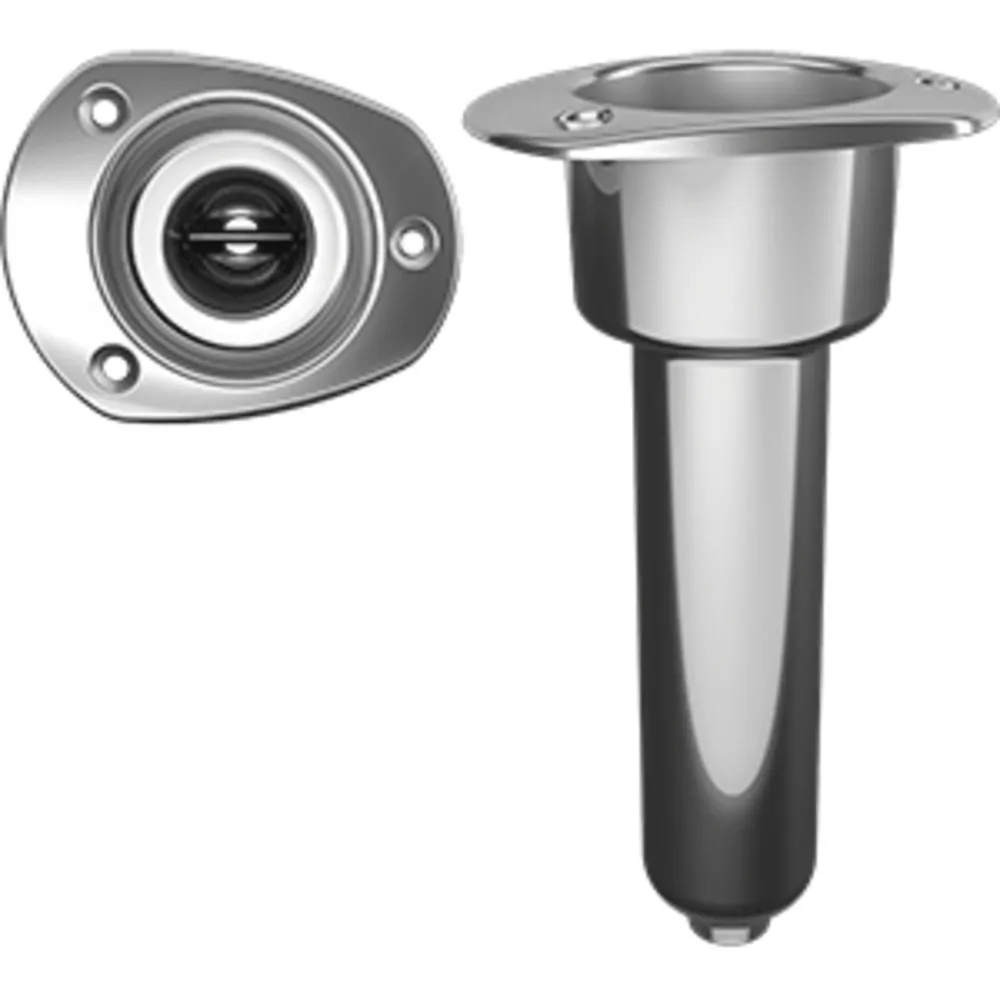 Mate Series C2000D — Mate Series Stainless Steel 0° Rod & Cup Holder - Drain - Oval Top