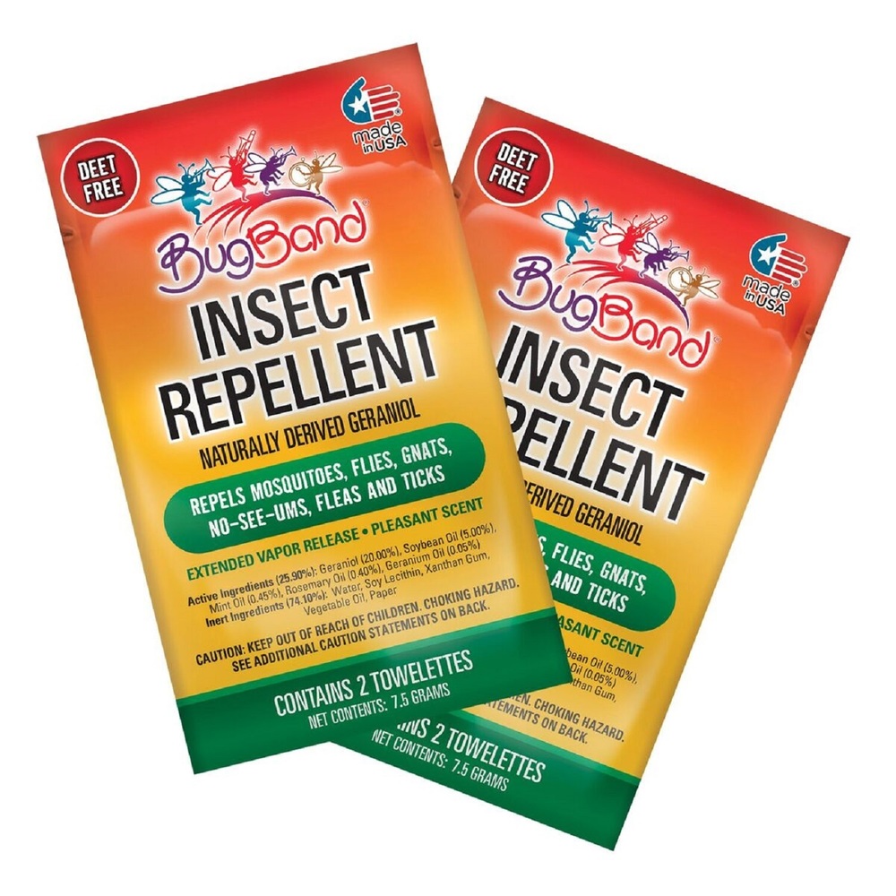 BugBand 88512 - BugBand Towelettes Foil Four Two-Paks (Case of 12)