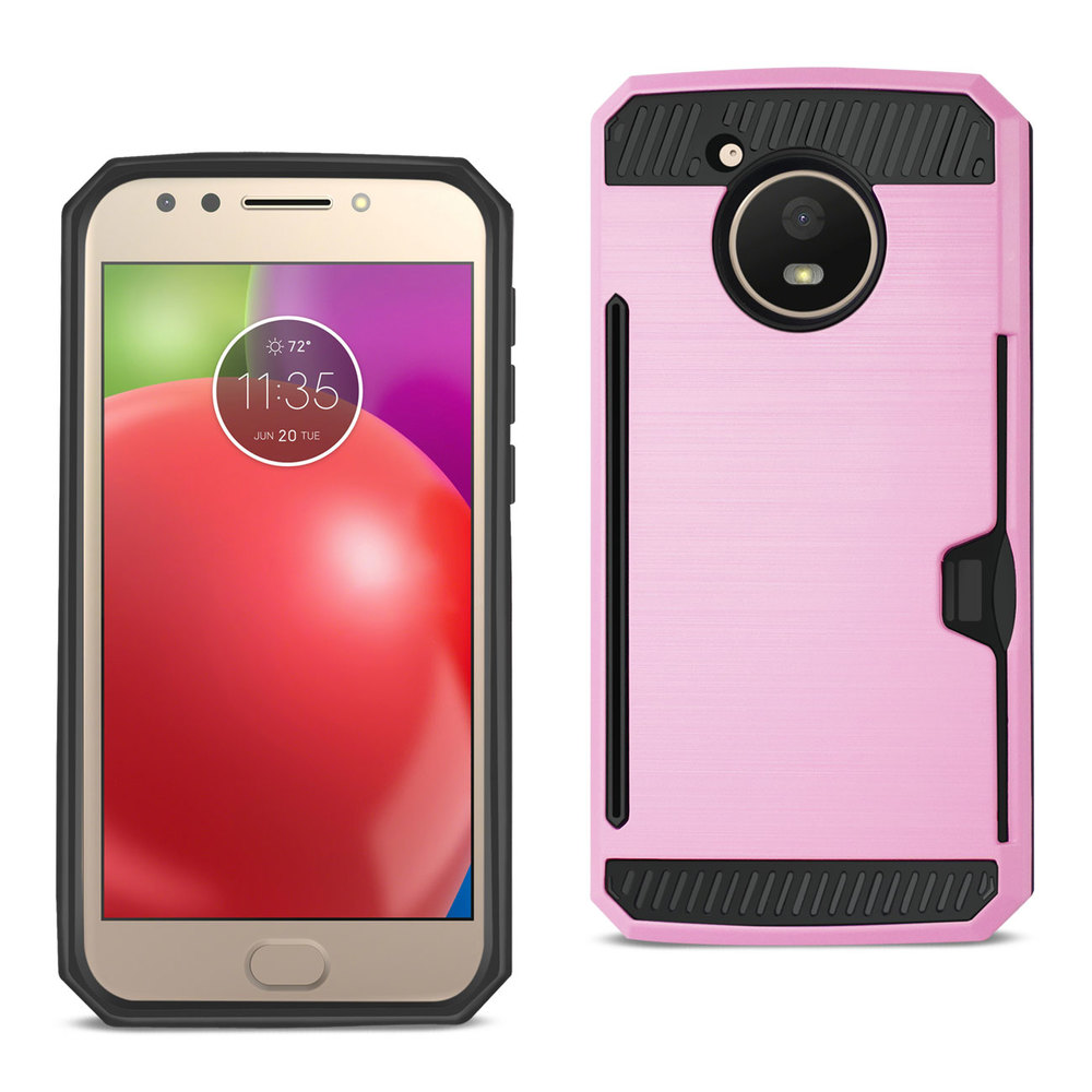 Motorola SPWC01-MOTOE4PK - REIKO MOTOROLA MOTO E4 ACTIVE SLIM ARMOR HYBRID CASE WITH CA