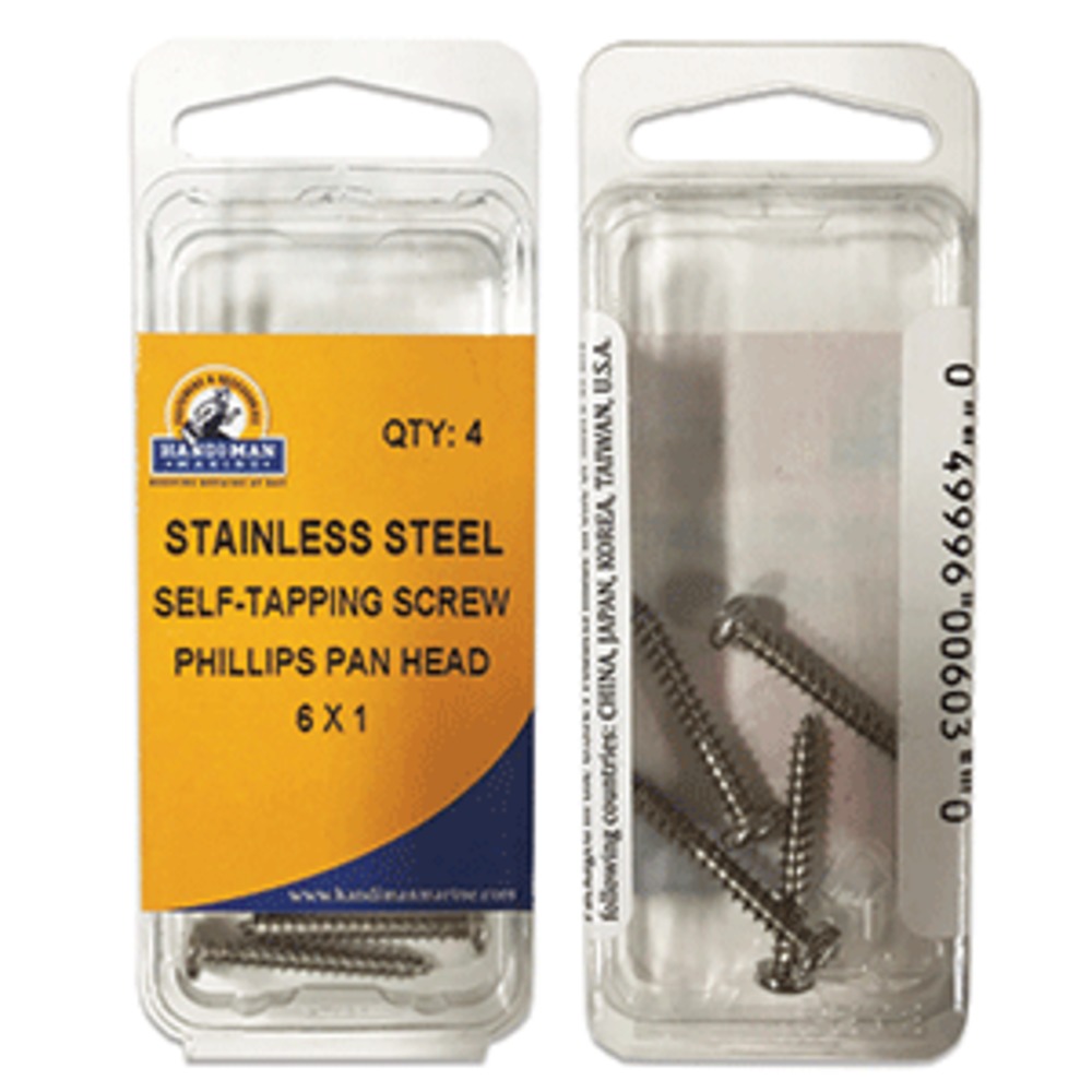 Handi-Man Marine 603 - Handi-Man Phillips Self Tapping Pan Head Screw - 6 x 1
