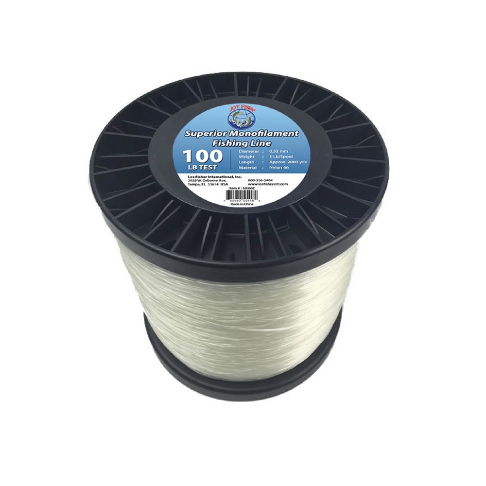 Lee Fisher LI-ML100C5 - Joy Fish 5 Lb Spool Monofilament Fishing Line-100Lb Clear