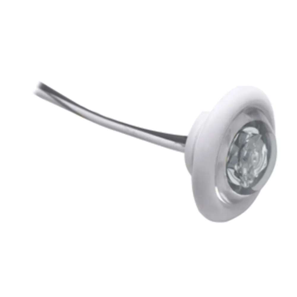 Innovative Technology 011-5540-7 — Innovative Lighting LED Bulkhead/Livewell Light "The Shortie" White LED w/ White Grommet