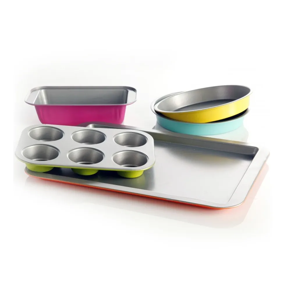 Gibson 92286.05 — Gibson Home Color Splash Lyneham 5 pc Carbon Steel Bakeware Set